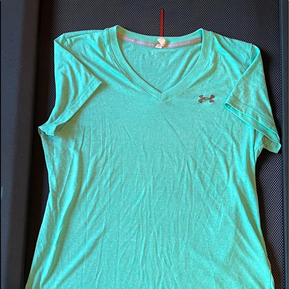Under Armor t shirt, aqua, size medium.